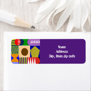 Etiqueta Collage de forma de Bauhaus