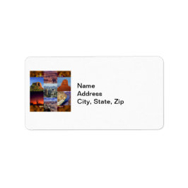 Etiqueta Collage del desierto de Arizona