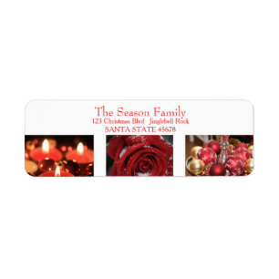 Etiqueta Collage Holiday Address Label
