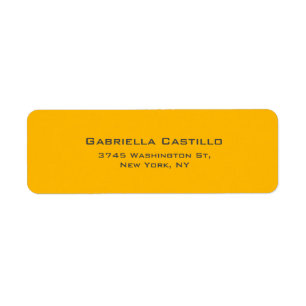 Etiqueta Color amarillo creativo sencillo elegante