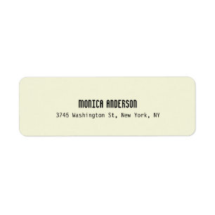 Etiqueta Color beige moderno simple profesional