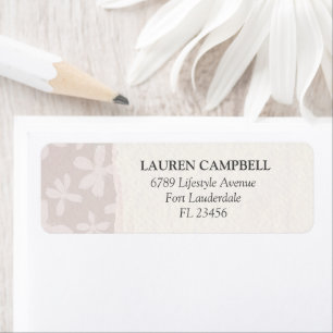 Etiqueta Color de agua floral Rubor rosa