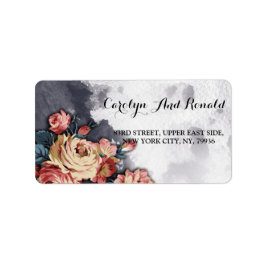 Etiqueta COLOR DE AGUA GEOMÉTRICO DE LA Marina