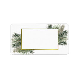 Etiqueta Color de agua Pine Gold Frame Blanc Dirección de i