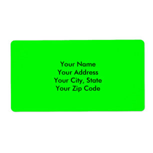 Etiqueta Color de énfasis verde brillante neón