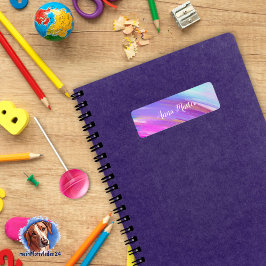 Etiqueta Color del agua - azul rosa | resistente al agua.