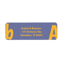 Etiqueta Color del arándano y el brillo del Boda amarillo d