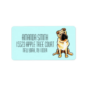 Etiqueta Color del Personalizado Art™ Shar Pei Off-Leash de