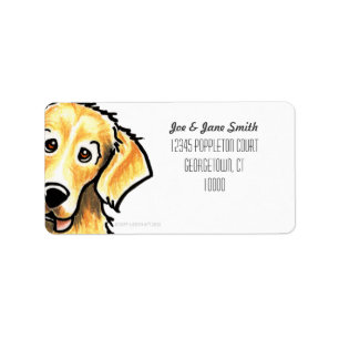 Etiqueta Color del personalizado del golden retriever