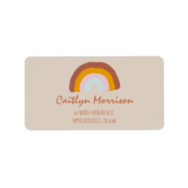Etiqueta Color retro Dirección de retorno de doodle arcoiri