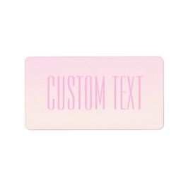 Etiqueta Color rosa a rosa Ombre de puesta de sol con texto