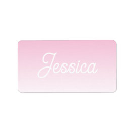 Etiqueta Color Rosa Claro Ombre (Editable) y tu texto