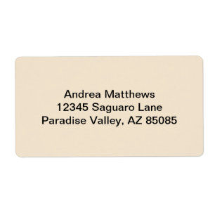 Etiqueta Color sólido champán