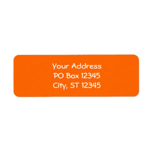 Etiqueta Color sólido Naranja brillante