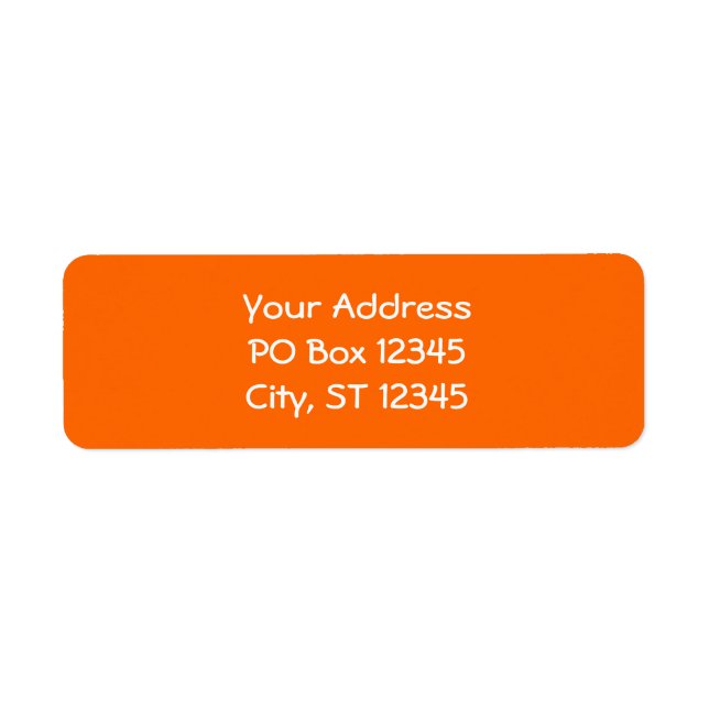 Etiqueta Color sólido Naranja brillante (Frente)
