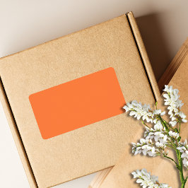 Etiqueta Color sólido Naranja de mango | Clásica | Elegante