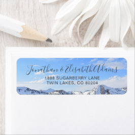 Etiqueta Colorado Snowy Mountains Return Address Label
