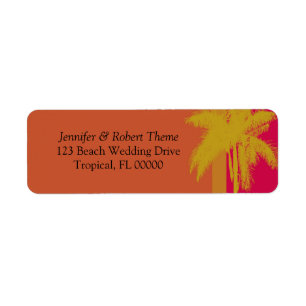 Etiqueta Colores Bodas naranjas Palm Tree Labs