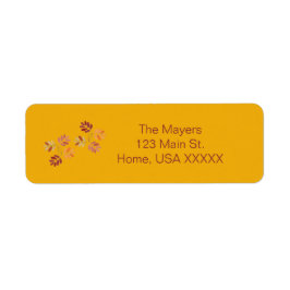 Etiqueta Colores de otoño modernos hojas otoñales