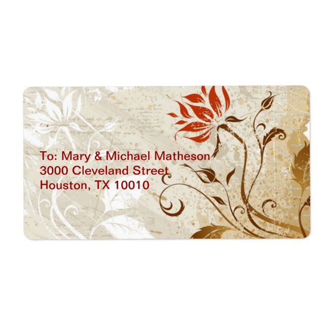 Etiqueta Colores otoñales (Frente)