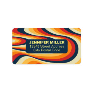 Etiqueta Colorful abstract swirl design