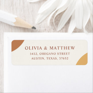 Etiqueta Colorful Boho Terracotta Arches Return Address