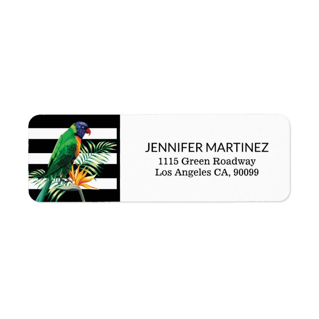 Etiqueta Colorful Parrot  (Frente)