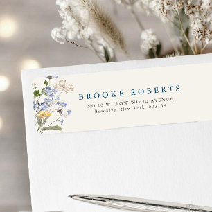 Etiqueta Colorida dirección del Jardín de la Flor Silvestre