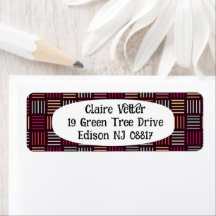 Etiqueta Coloridas líneas al cuadrado