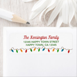 Etiqueta Coloridas Navidades Luces de cadena | Festividad