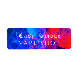 Etiqueta Colorido negocio de la tienda de Vape Smoke