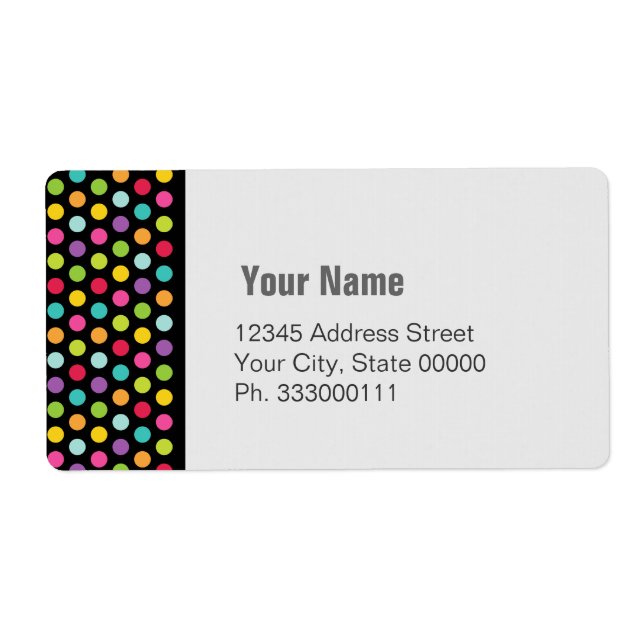 Etiqueta ColorPolkadot (Frente)