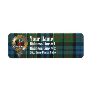 Etiqueta Colquhoun Tartan & Badge
