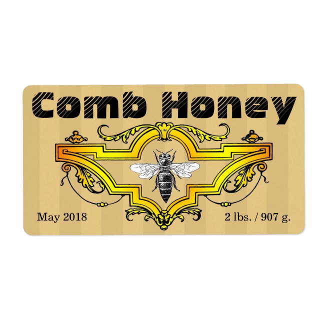 Etiqueta Comb Honey Strpes (Frente)