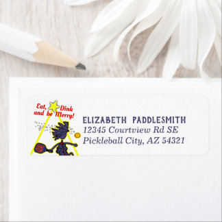 Etiqueta Comer bolas, Dink, Be Merry Address Label