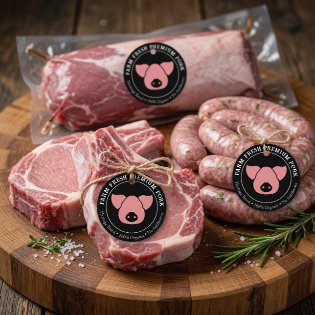 Etiqueta Comercial de Cerdo Premium Fresco de Gran (Subido por el creador)