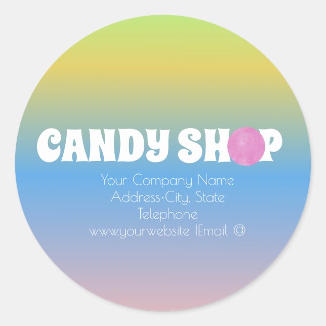 Etiqueta Comercial de Ombre de Confitería (Anverso)