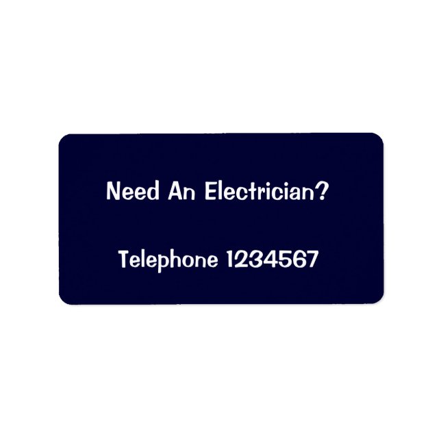 ETIQUETA COMERCIO. ELÉCTRICO. (Frente)