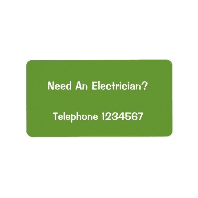 ETIQUETA COMERCIO. ELÉCTRICO. (Frente)