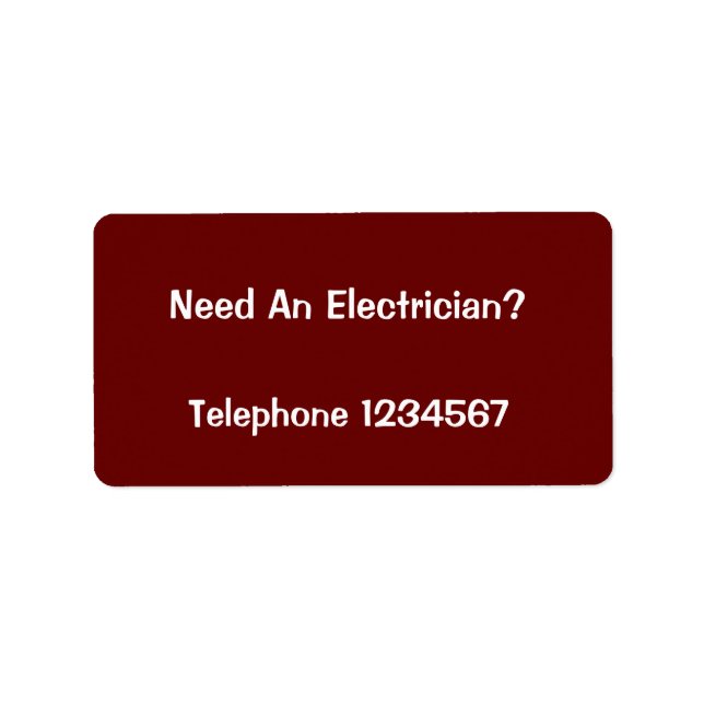 ETIQUETA COMERCIO. ELÉCTRICO. (Frente)