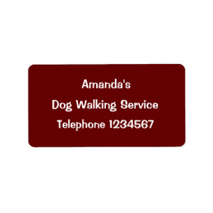 ETIQUETA COMERCIO, PERRO CAMINANDO.