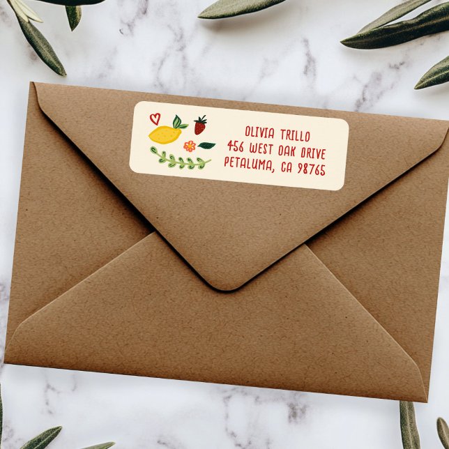 Etiqueta Comida Italiana That's Amore Dirección de Boda PER (That's Amore Italian Food CUSTOM Wedding Return Address Label Sticker
)