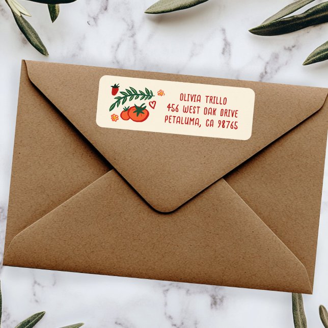 Etiqueta Comida Italiana That's Amore Dirección Personaliza (That's Amore Italian Food CUSTOM Wedding Return Address Label Sticker
)