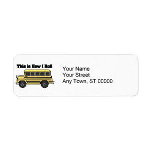 Etiqueta Cómo Rueda (Autobús Escolar)