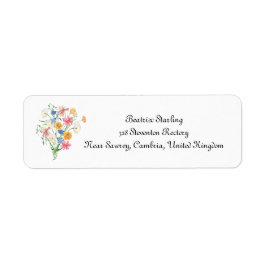 Etiqueta Cómodos rótulos de direcciones de retorno.