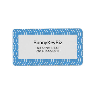 Etiqueta Compañía de negocios de la línea de onda blanca az