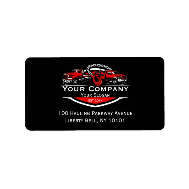 Etiqueta Compañía de Oleado Profesional, Hauling Service (Frente)