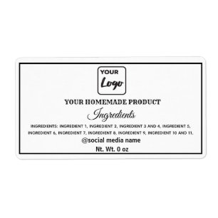 Etiqueta Componentes simples del logotipo en blanco y negro