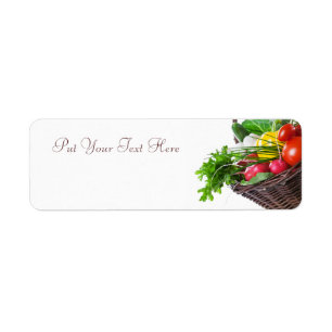 Etiqueta Composición con las verduras crudas