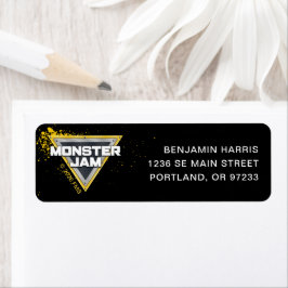 Etiqueta con logotipo de Monster Jam